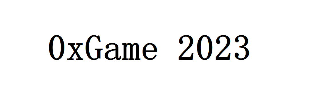 0xGame2023 web